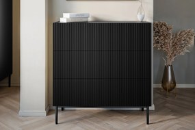 Komoda Nicole 100 cm - čierny mat / čierna