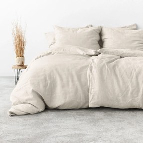 Goldea posteľné obliečky z ľanovej zmesi - slonová kosť 140 x 200 a 70 x 90 cm