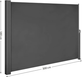 Casaria Bočná markíza NOSARA na terasu, 180x300cm antracitová