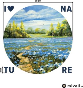 Samolepky na stenu - Krajinomaľba s nápisom