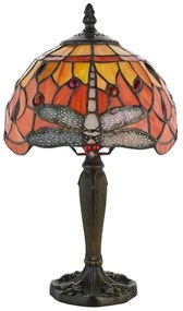 Endon 64091 - Stolná lampa Tiffany DRAGONFLY 1xE14/40W/230V priemer 20 cm