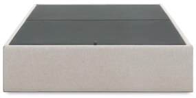 Béžová čalúnená dvojlôžková posteľ s úložným priestorom 160x200 cm Matters – Kave Home