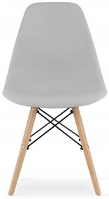 Jedálenská zostava TODI 60cm okrúhly stolový set biely + 2 stoličky OSAKA sivé