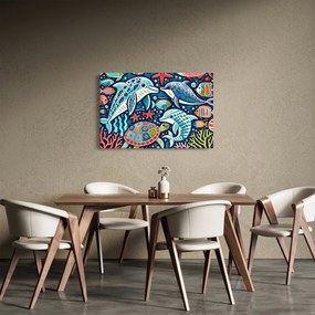 Obraz – Kreslené vodné zvieratká (90x60 cm)