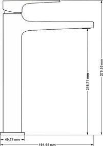 Mexen Lynx, vysoká umývadlová batéria, čierna matná, 745910-70