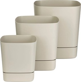 Plastový květináč s podmiskou Cubi 19x19 cm - výber z 6 prevedení