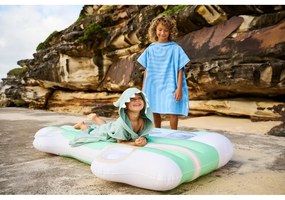 Zelená detská plážová osuška s kapucňou Sunnylife Monster, 3-6 rokov