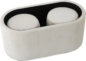 Set troch taburetiek ARVION biele PHO5970 (3 ks)