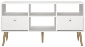 Biely TV stolík 117x61 cm Bodo – Tvilum