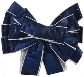 Vánoční dekorativní mašle Santa Lila 32x130 cm tmavě modrá