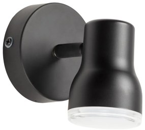 Čierne nástenné svietidlo ø 6,5 cm Tehila - Kave Home