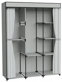 Šatníková skriňa CELINA sivá / čierna