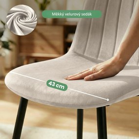 Čalouněná jídelní židle Lumo béžová