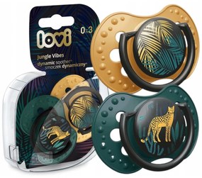 Silikónový detský cumlík Lovi Jungle Vibes 0-3m 2 ks