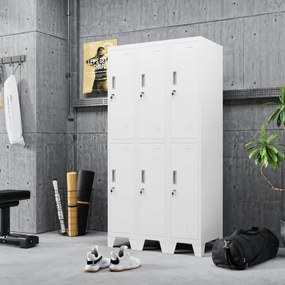 Šatníková skriňa pre zamestnancov biela BARTEK 1 Plus 292 x 1720 x 450 mm