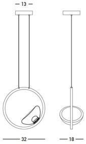 Zambelis 23028 - LED Stmievateľný luster na lanku LED/7W/230V 3000K zlatá