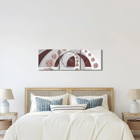Obraz - 3D oblúky s kvetmi (s hodinami) (90x30 cm)