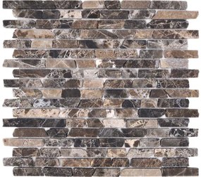 Mozaika z prírodného kameňa MOS Brick 476 hnedá 30,5 x 32,5 cm