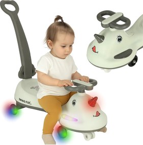 KIK LED gravitačné vozítko Swing FIX S1 s rukoväťou, sivé