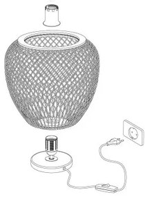 Eglo 55699 - Stolná lampa DEMBLEBY 1xE27/40W/230V béžová