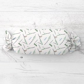 Biante Vankúš valec bonbon Sandra SA-560 Vážky a levandule na bielom 15x40 cm