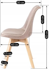 PROXIMA.store - Čalúnená jedálenska stolička NEVEL FARBA: béžová