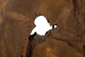 Stolná lampa Kepala 35 cm z masívu hnedá