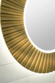 Sapho Sapho, PRIDE STRIP guľaté zrkadlo s LED osvetlením v ráme, priemer 75cm, zlatá, PD750