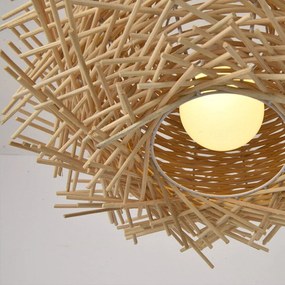 Toolight, bambusové závesné svietidlo v štýle BOHO NATURAL 1xE27 APP884-1CP, OSW-05244