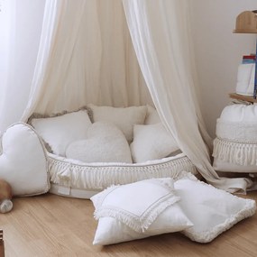 Boho vankúš srdca vanilka 44x44 cm