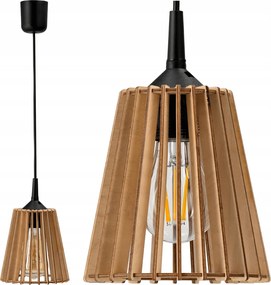 LED DREVENÁ STROPNÁ ZÁVESNÁ LAMPA S DLHÝM NASTAVITEĽNÝM KÁBLOM + KLIP