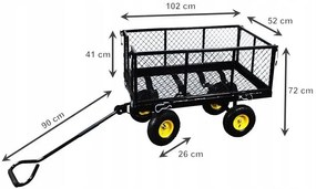 Záhradný vozík XL čierny