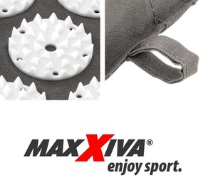 MAXXIVA 81655 Akupresúrna podložka s vankúšom, 130 x 50 cm, sivá
