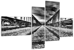 Železnice, koľaje - obraz na stenu