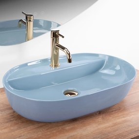 Rea Aura, umývadlo na dosku 610x410x130 mm, svetlá modrá, REA-U6618