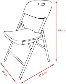 Skladacia cateringová/campingová stolička BERLIN SET 6 KS