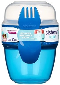 Box na jogurt a müsli, 2 komory + lyžica, SISTEMA, mix farieb Farba škatuliek SISTEMA: Fialová