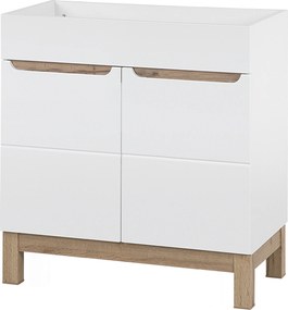 Comad Kúpeľňová skrinka pod umývadlo Bali White 80 biela/dub wotan
