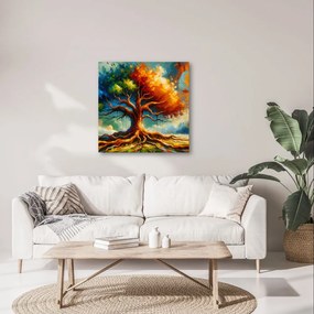 Obraz farebný strom života s koreňmi