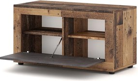 Botník Luna 90 cm dub Matera tmavý/sivý
