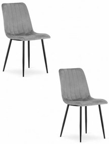 Set 2 kresiel LAVA - svetlosivý zamat