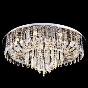 Toolight - Krištáľové stropné svietidlo 9xG9 25W APP781-9C, chrómová, OSW-05099