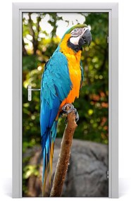 Samolepiace fototapety na dvere papagáj ara 85x205 cm