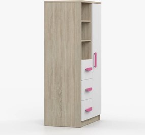 Regál SCOUT - dub sonoma/biely (viac variant)