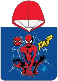 Chlapčenské plážové pončo Spider-man - motív Twhip - 100% bavlna - 50 × 115 cm - pre deti od 3 do 6 rokov