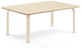 Stôl ELTON, 1800x700x530 mm, linoleum - béžová, breza