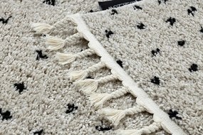 Dywany Łuszczów, Behúň Berber Syla B752 dots cream, 70x300, biela, kuchyňa