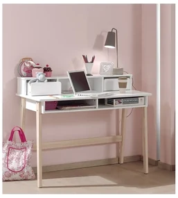 Biely detský písací stôl Vipack Kiddy