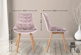 Stolička Brook - zamat - Ružová