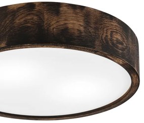 Stropné svietidlo OAK SMOKY 2xE27/15W/230V, pr. 37,5 cm, dub/tmavohnedá